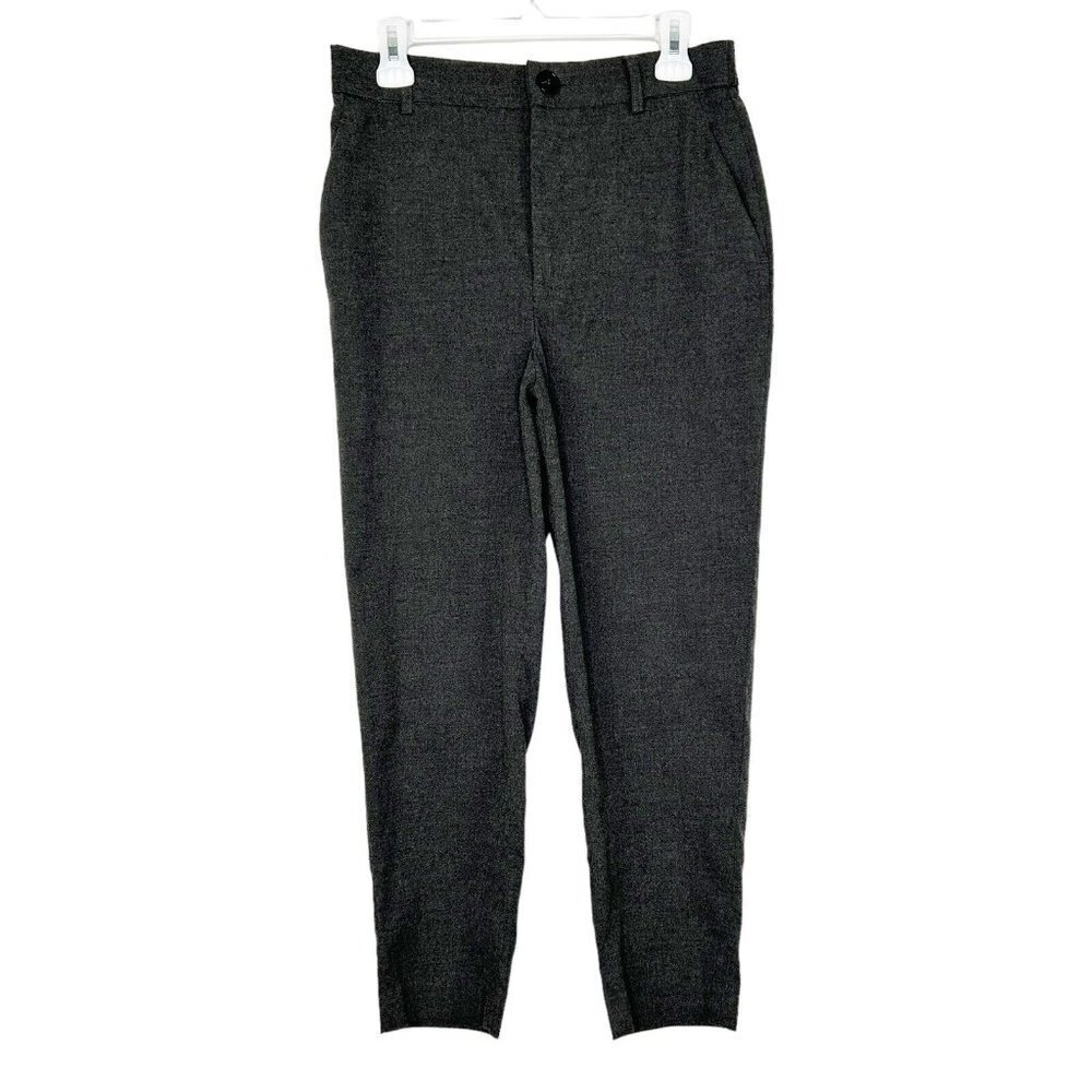 Zara High Rise‎ Ankle Pants Women’s Size Medium Gray Knit Trousers